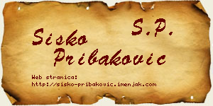 Sisko Pribaković vizit kartica